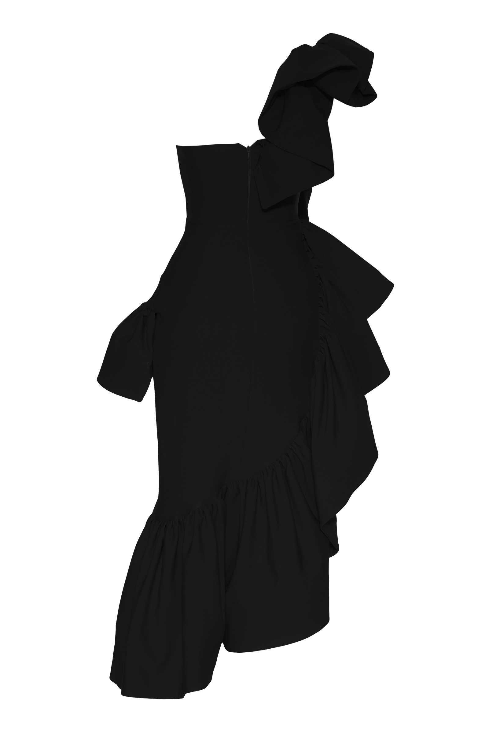 Black Crepe Sleeveless Maxi Dress