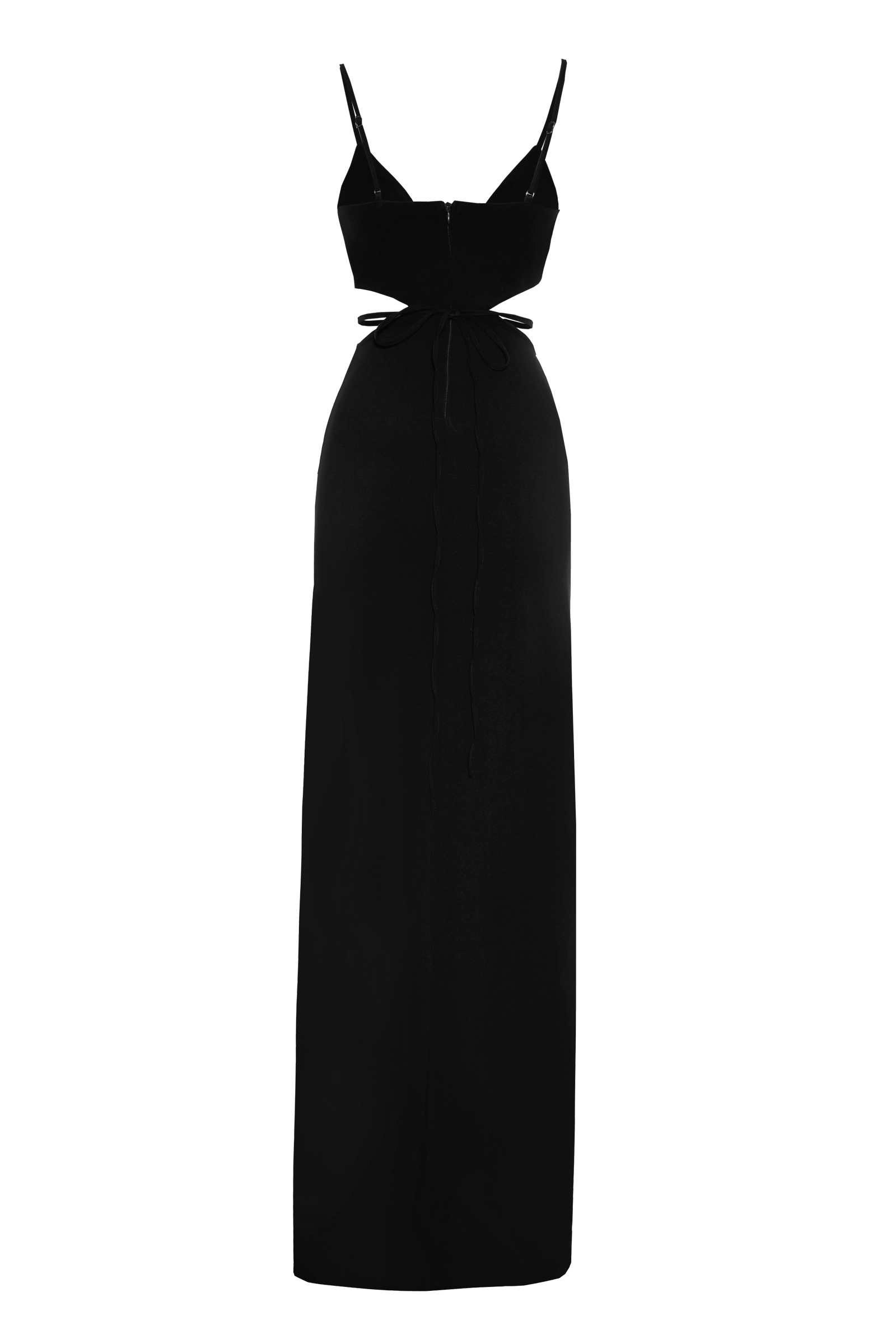 Black Plus Size Crepe Sleeveless Maxi Dress